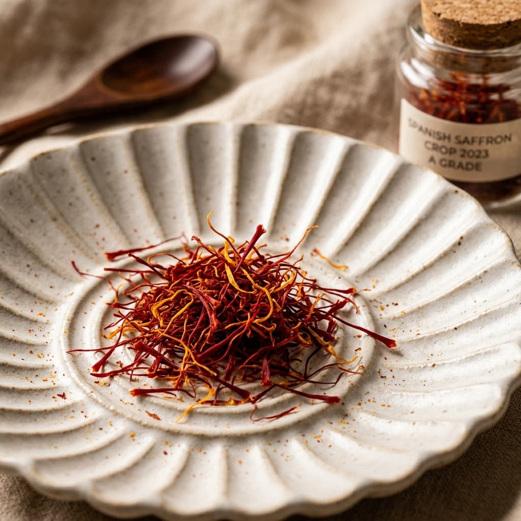 Concept photograph of dried saffron stigmas.